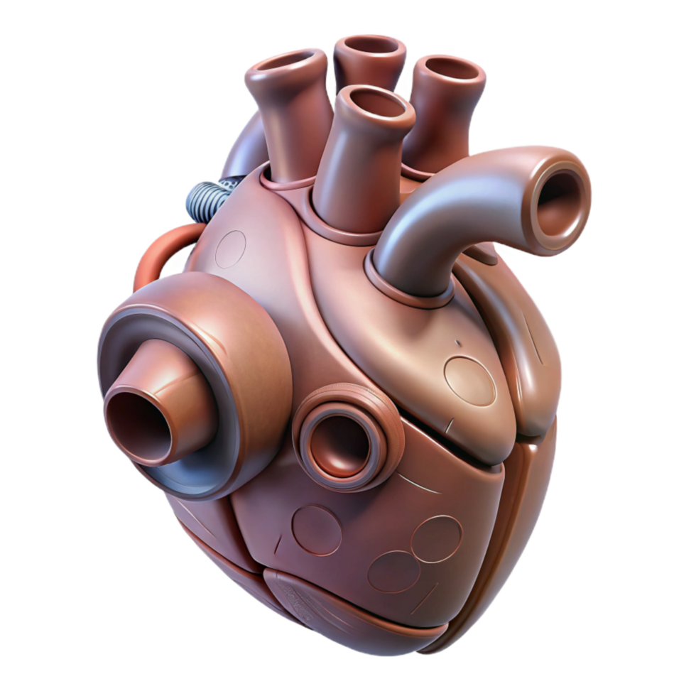 stunning modern Biomimetic Artificial Heart Isolated professional png