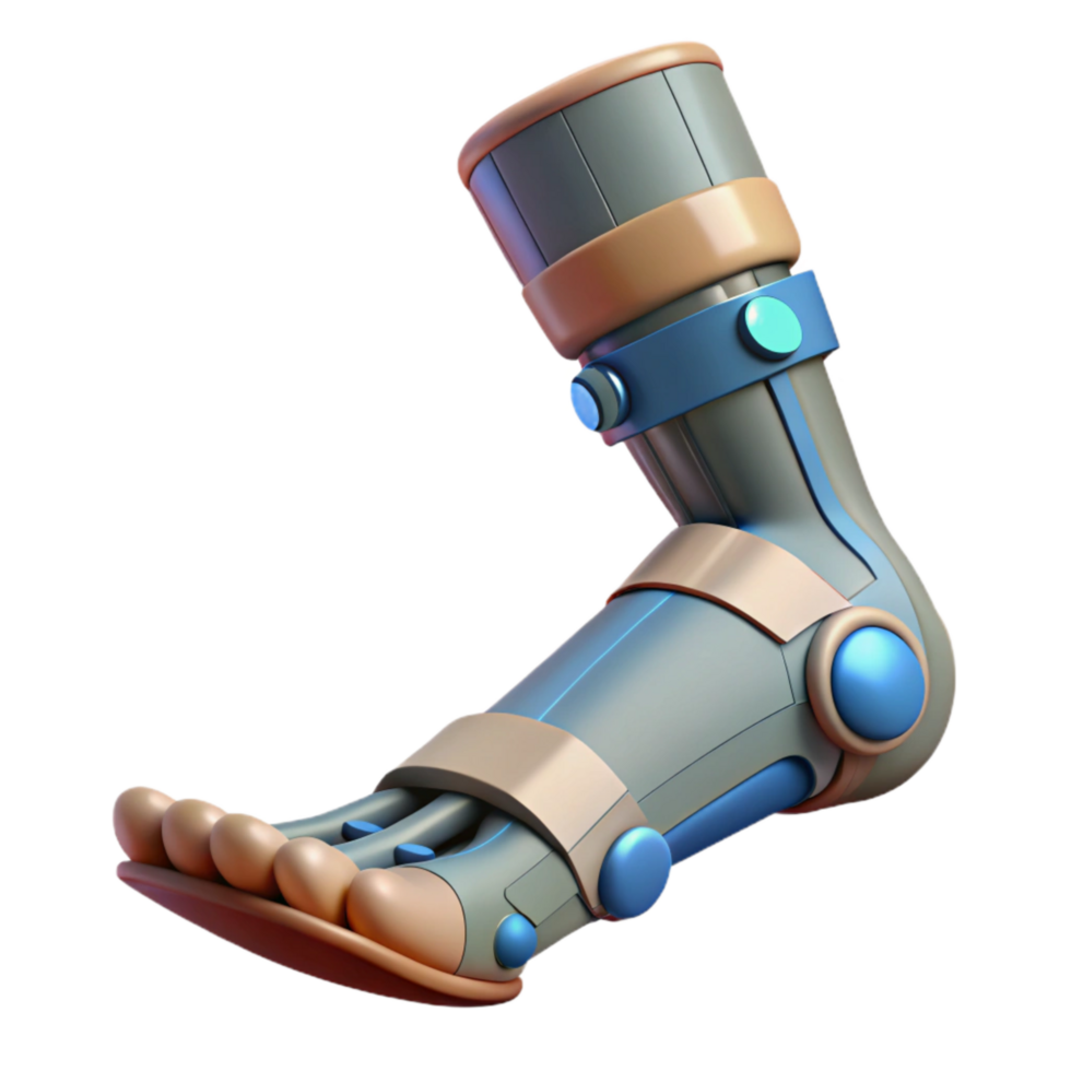 wonderful vintage Bionic Foot Stepping Forward Motion Cutout professional png