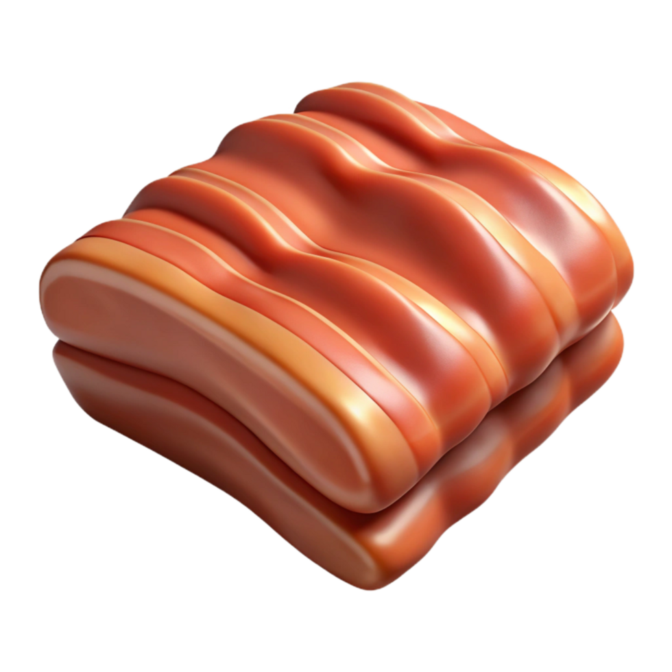 dramatic vintage Bioreactor Grown Pork Belly Isolated Transparent Background high resolution png