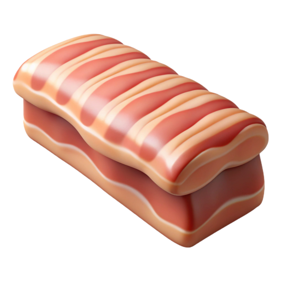 wonderful rustic Bioreactor Grown Pork Belly Isolated Transparent Background authentic png