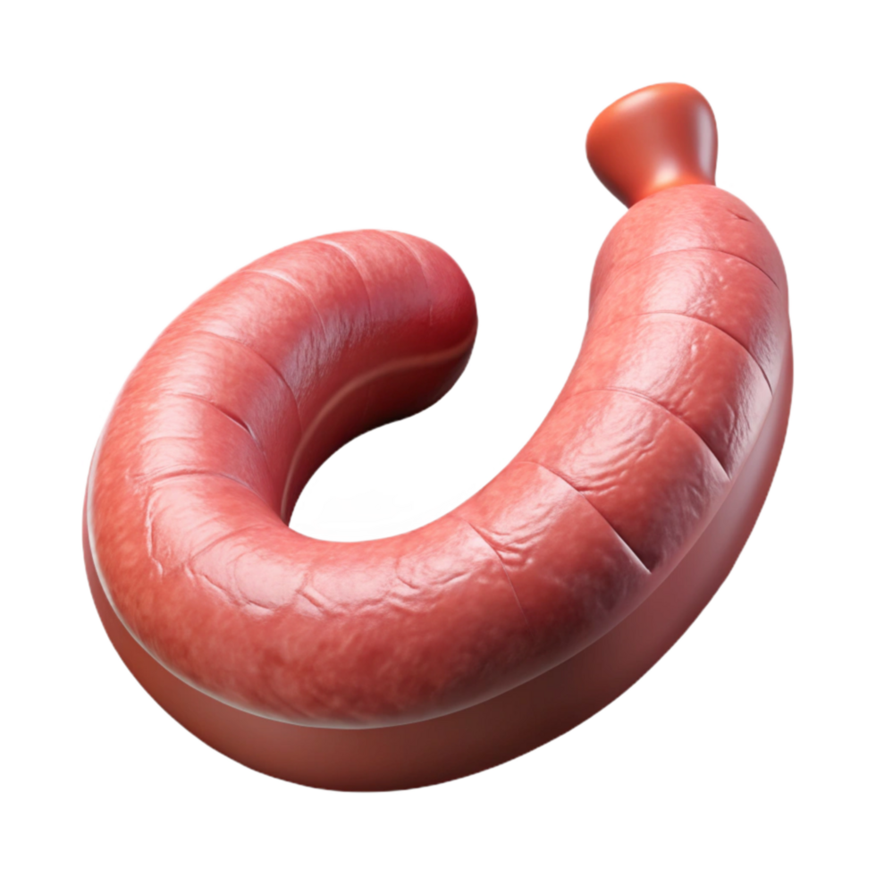 vibrant creative Bioreactor Grown Pork Sausage Link Curved Shape Cutout high quality png