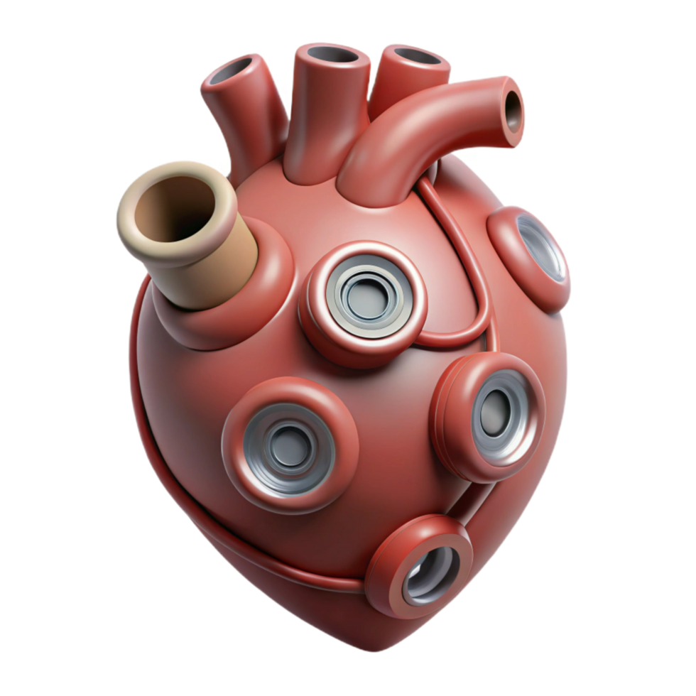 dramatic modern Biorobotic Heart Artificial Valves Visible Cutout original png