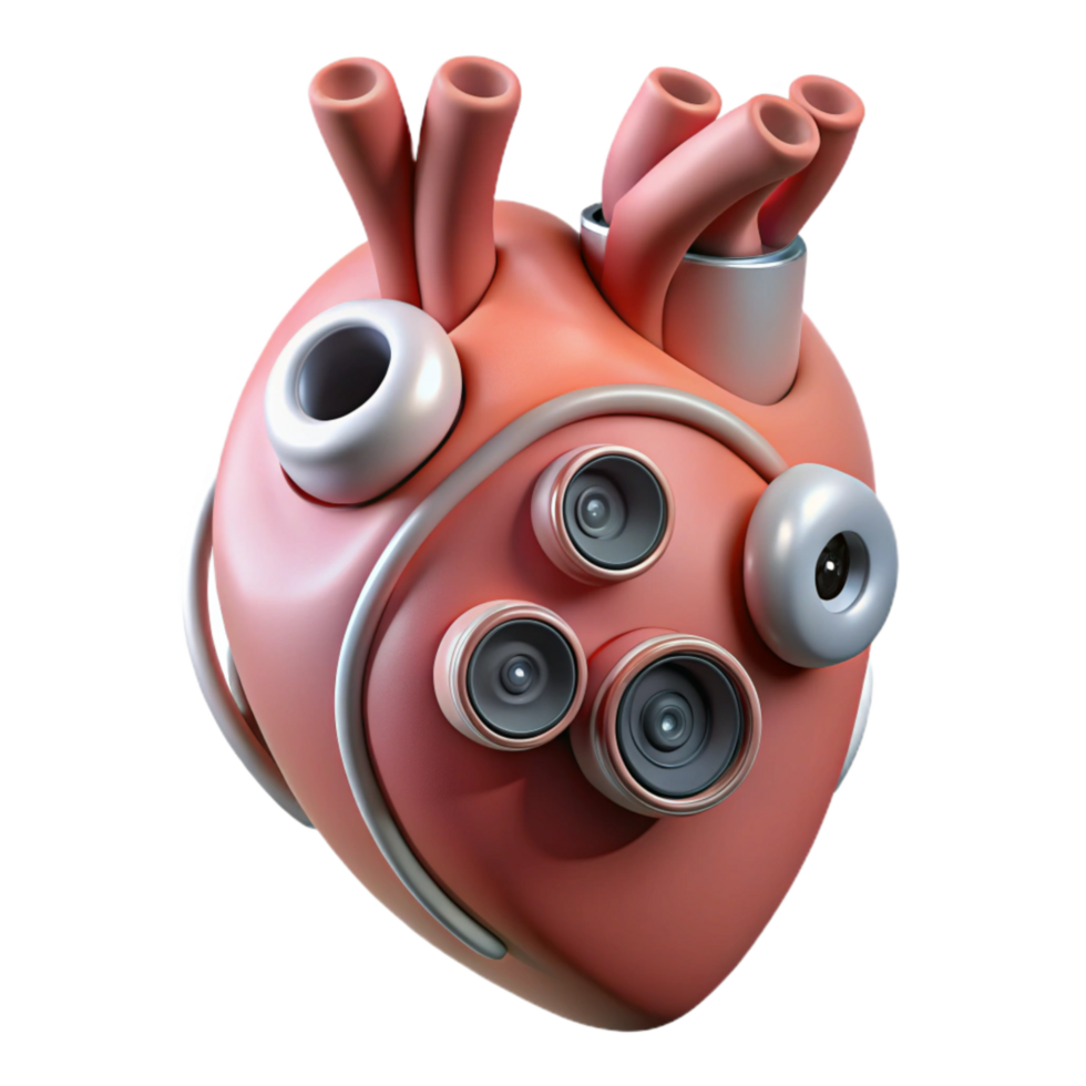 dramatic artistic Biorobotic Heart Artificial Valves Visible Cutout high quality png