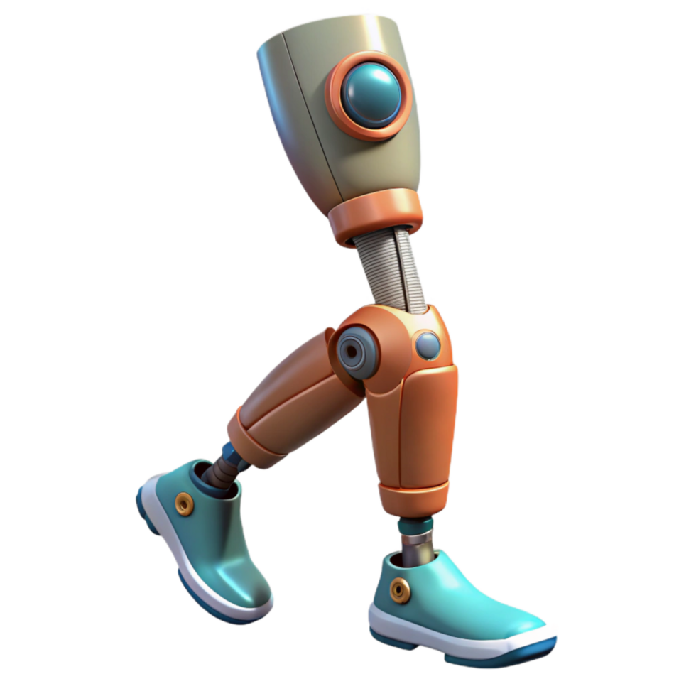 serene traditional Biorobotic Leg Walking Motion Isolated Element original png