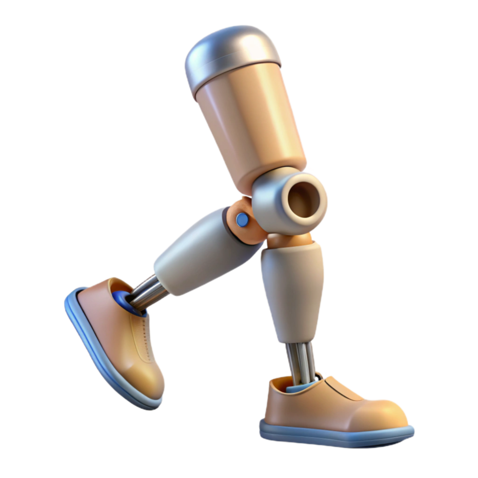 beautiful traditional Biorobotic Leg Walking Motion Isolated Element 4K png