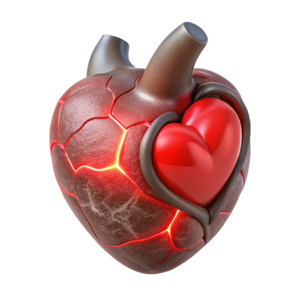 beautiful classic Biorobotic Heart Pulsating Red Glow Cutout genuine png