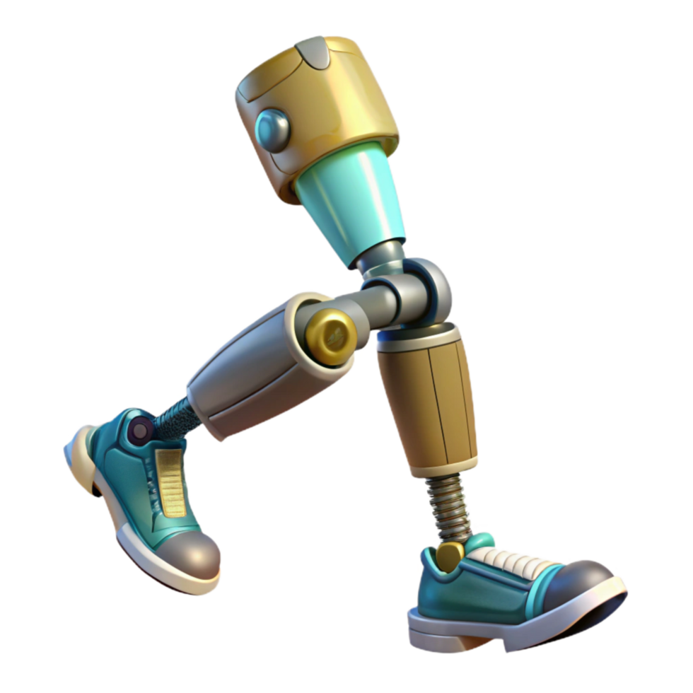 wonderful creative Biorobotic Leg Walking Motion Isolated Element detailed png