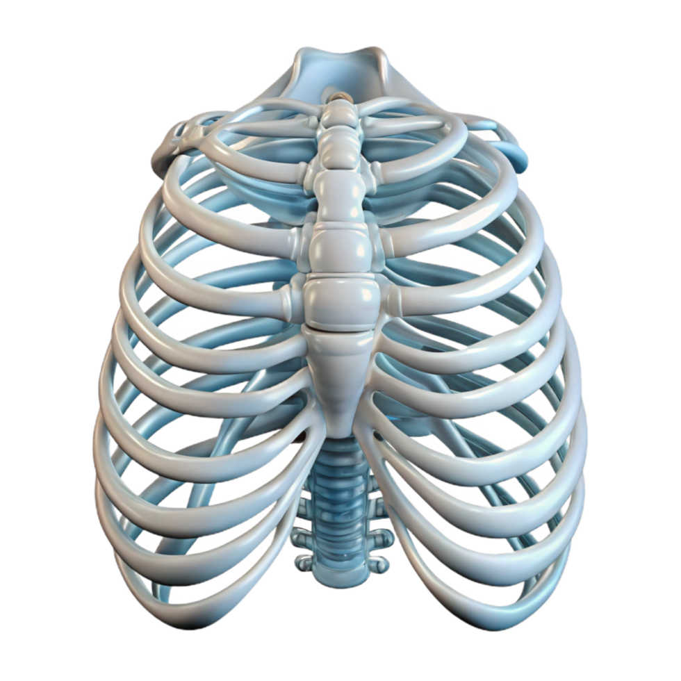 stunning creative Biorobotic Rib Cage Skeletal Structure Transparent premium png