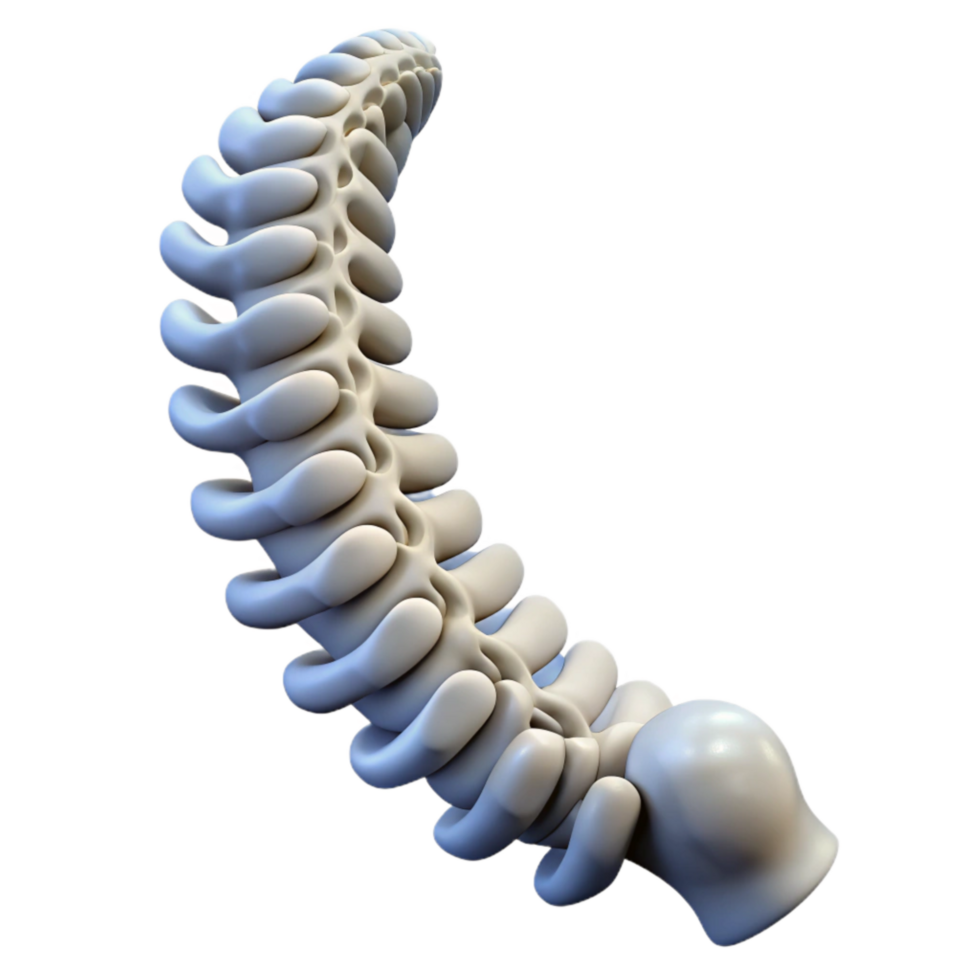 wonderful creative Biorobotic Spine Curved Posture Isolated professional png