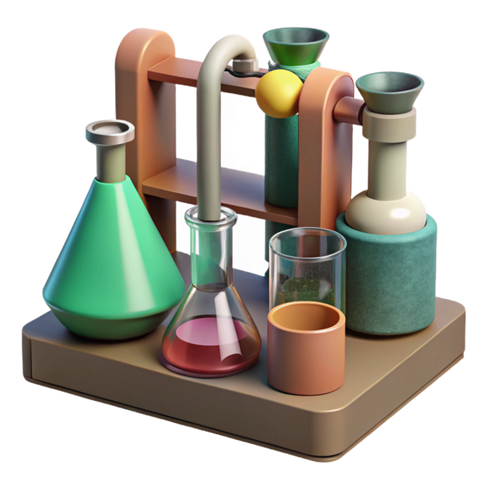 beautiful artistic Biotechnology Laboratory Equipment Set Cutout high resolution png