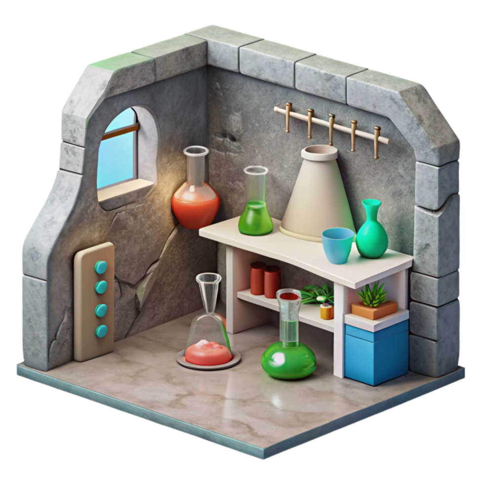 extraordinary rustic Biotechnology Laboratory Interior Cutout authentic png