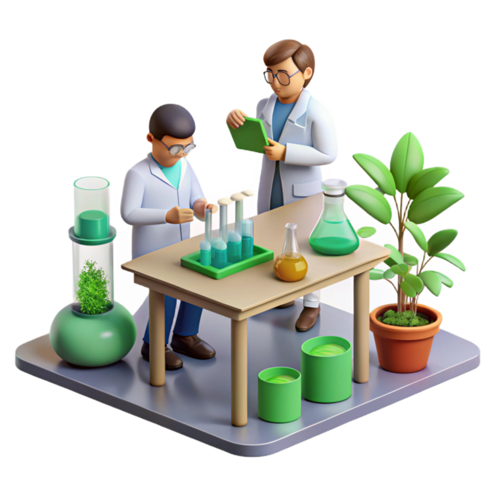 extraordinary contemporary Biotechnology Research Lab Scene Cutout high quality png