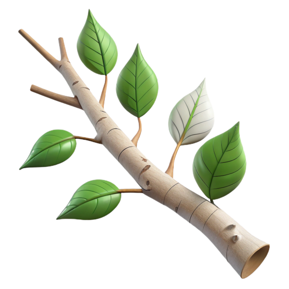 stunning creative Birch Tree Branch with Leaves Autumn Colors Transparent detailed png