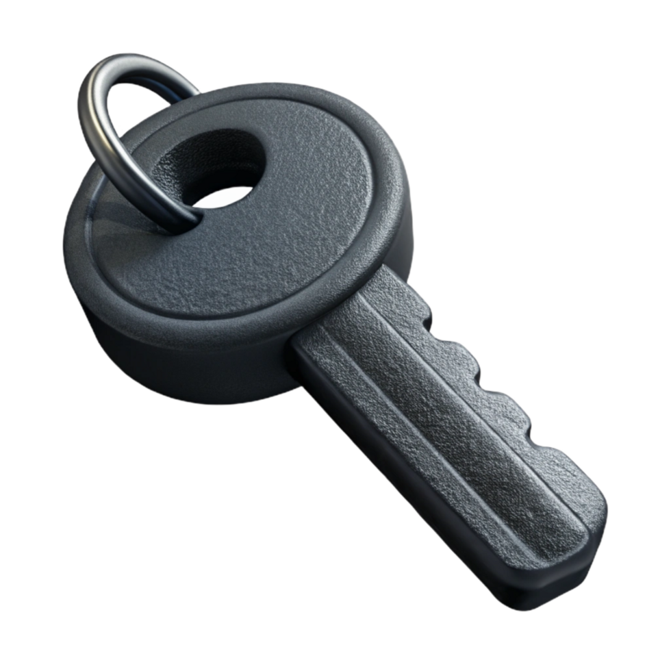 magnificent contemporary Black 3d Printed Keyboard Key Isolated authentic png