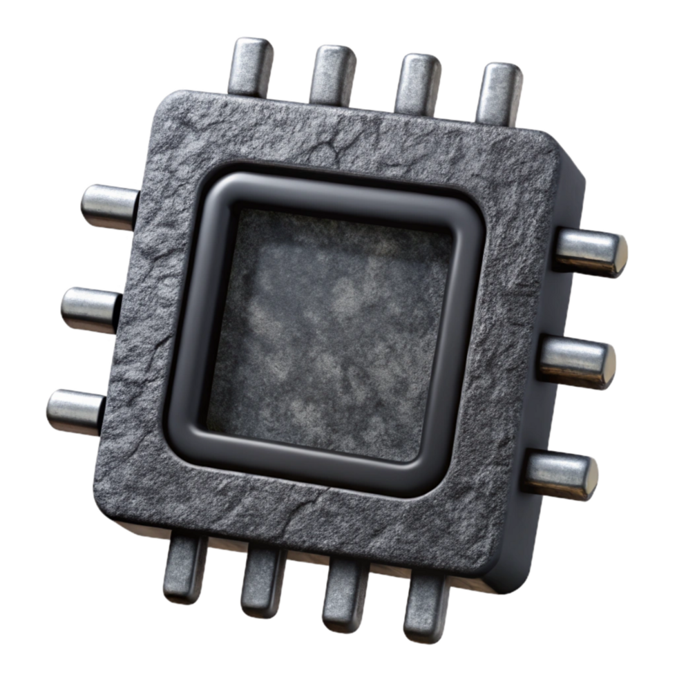 elegant artistic Black Bio Integrated Microchip Cutout high resolution png