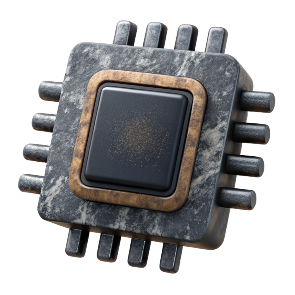elegant classic Black Bio Integrated Microchip Cutout original png
