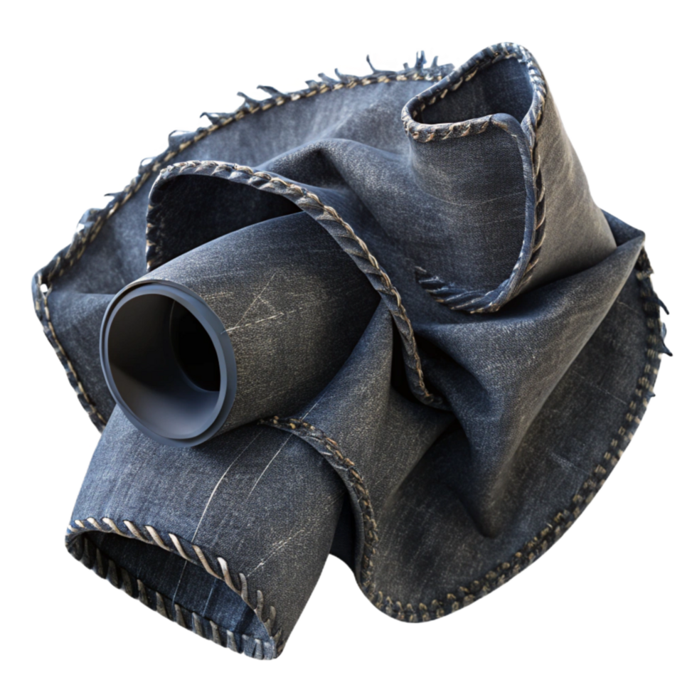 extraordinary rustic Black Denim Fabric Frayed Edge Cutout exclusive png