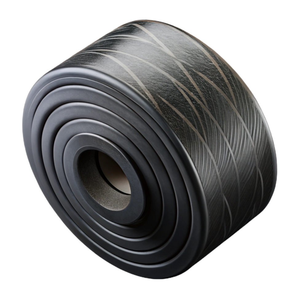 beautiful minimalist Black Pla Filament Roll Isolated Element 4K png