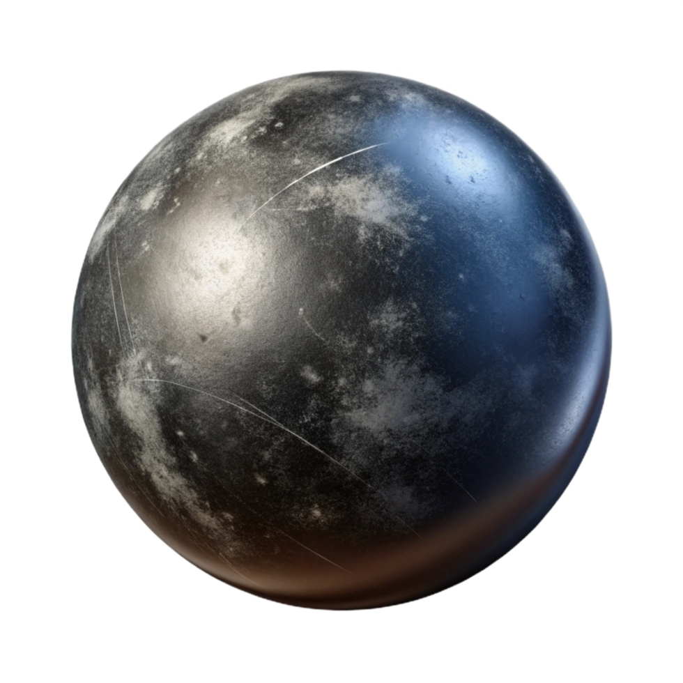 vibrant artistic Black Sphere Isolated with Reflective Highlight professional png