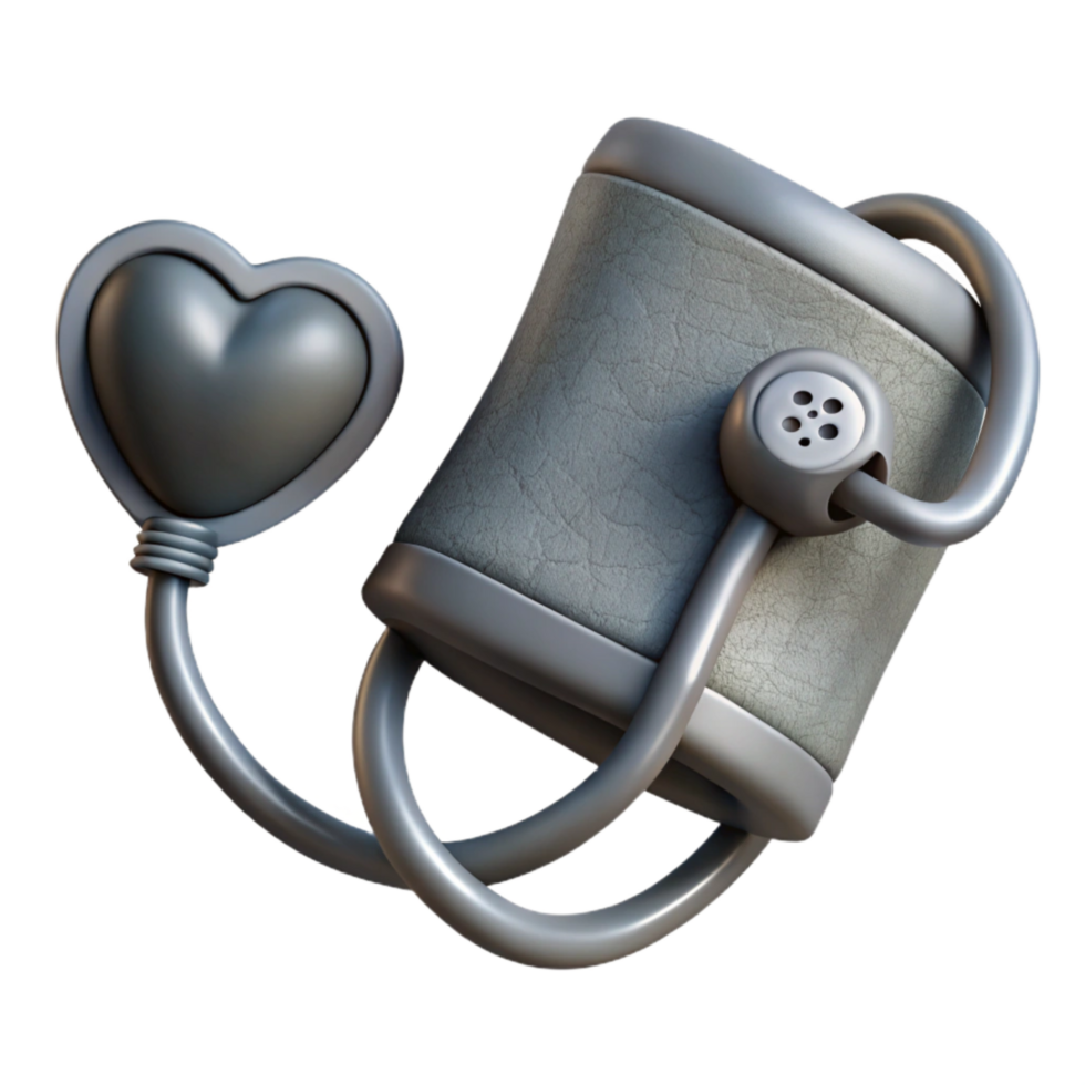 wonderful creative Blood Pressure Cuff Gray Inflated Isolated Element high quality png