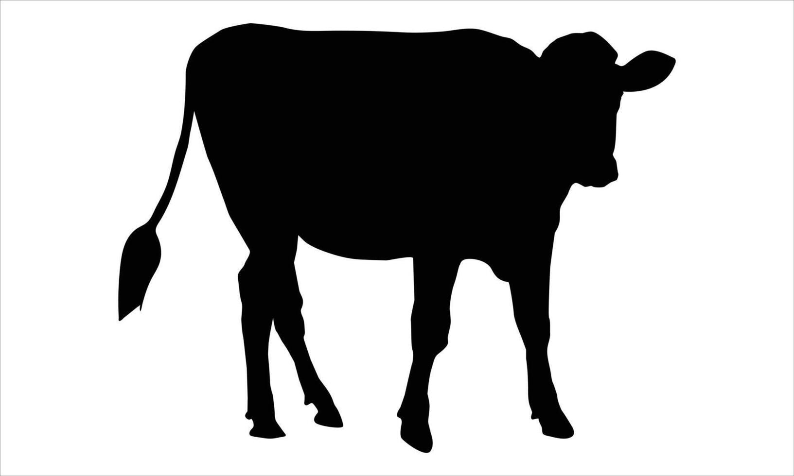 Cow silhouette icon Illustration isolated on white background vector