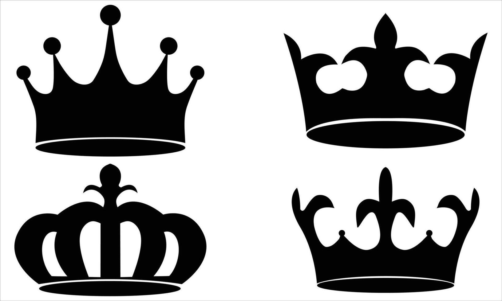Crown icons Illustration set vector