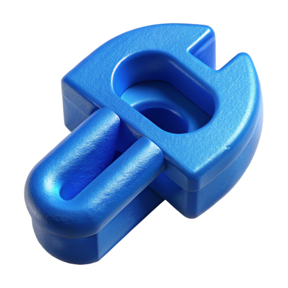 wonderful classic Blue 3d Printed Tool Isolated Element original png