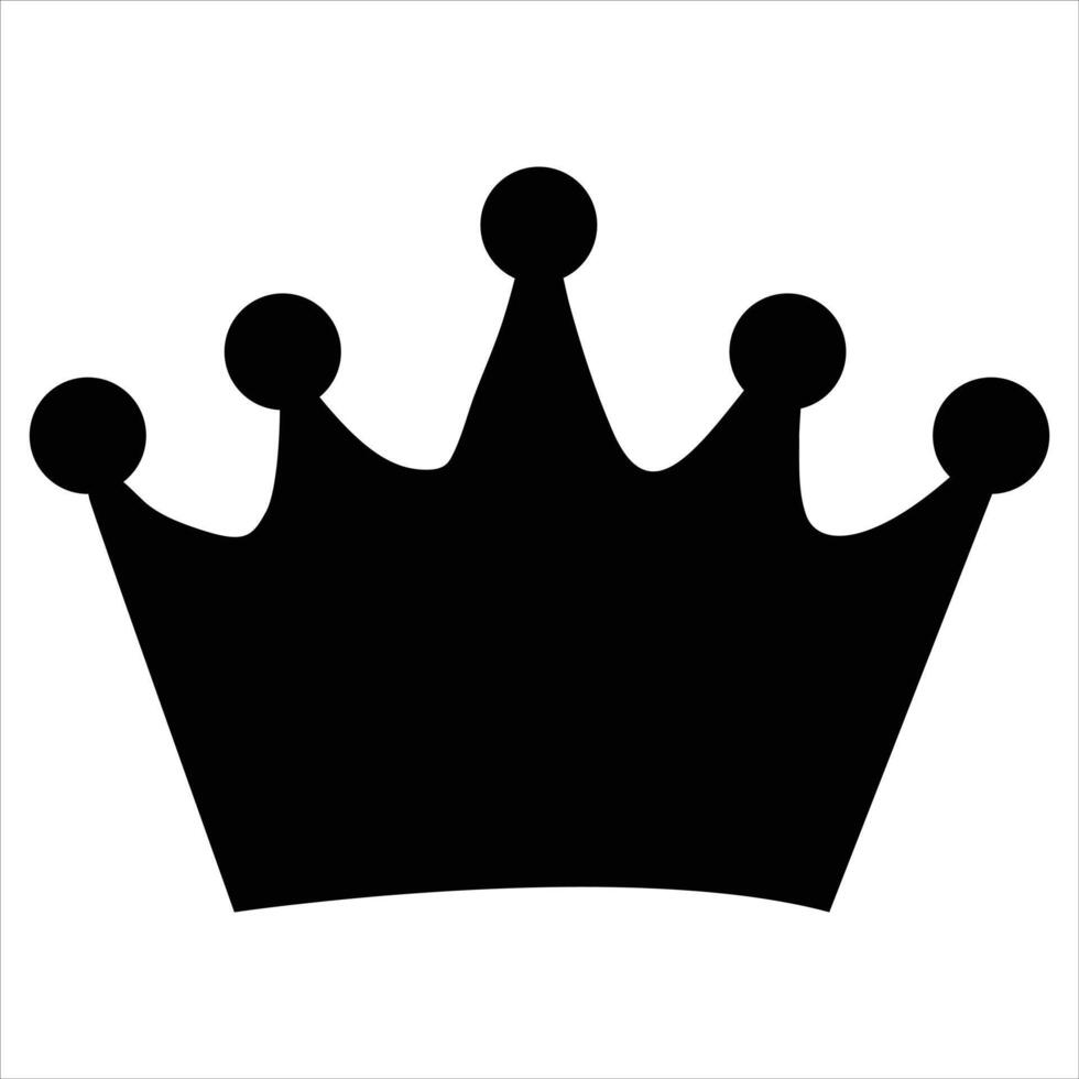 Kings crown icon silhouette vector