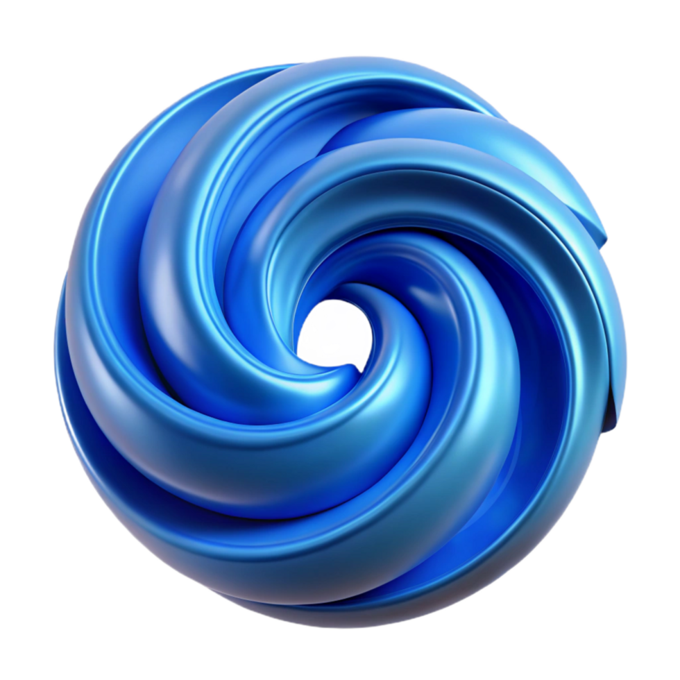 impressive traditional Blue Abstract Swirl Cutout on Transparent Background genuine png