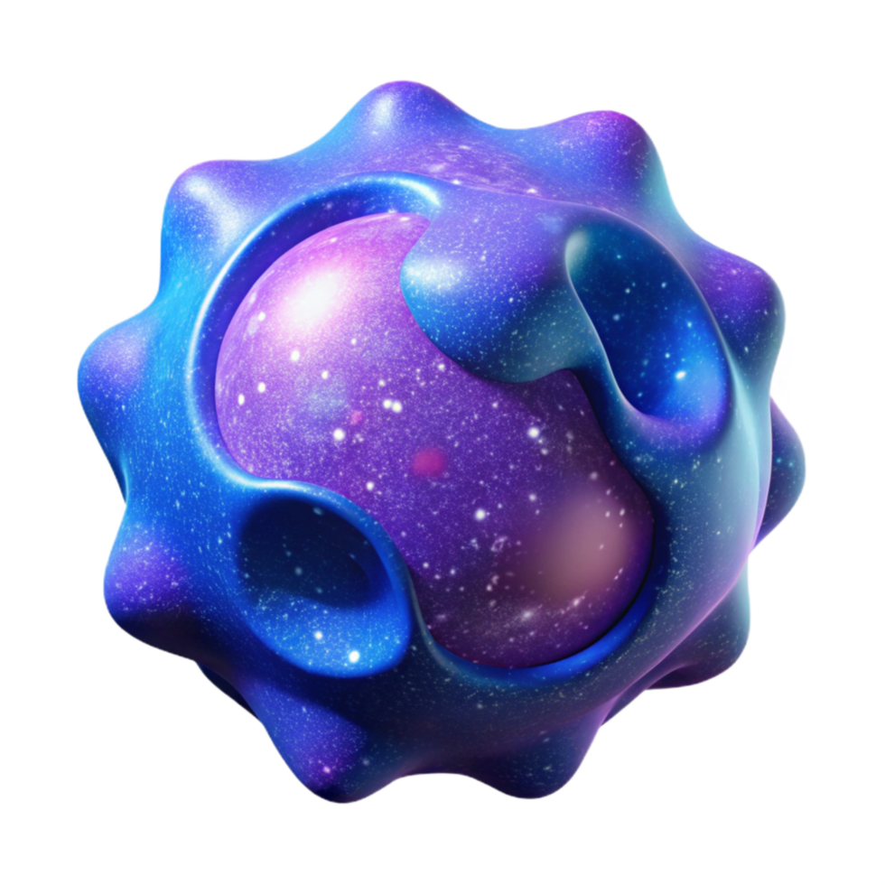 serene rustic Blue and Purple Galaxy Cutout Transparent Background high quality png