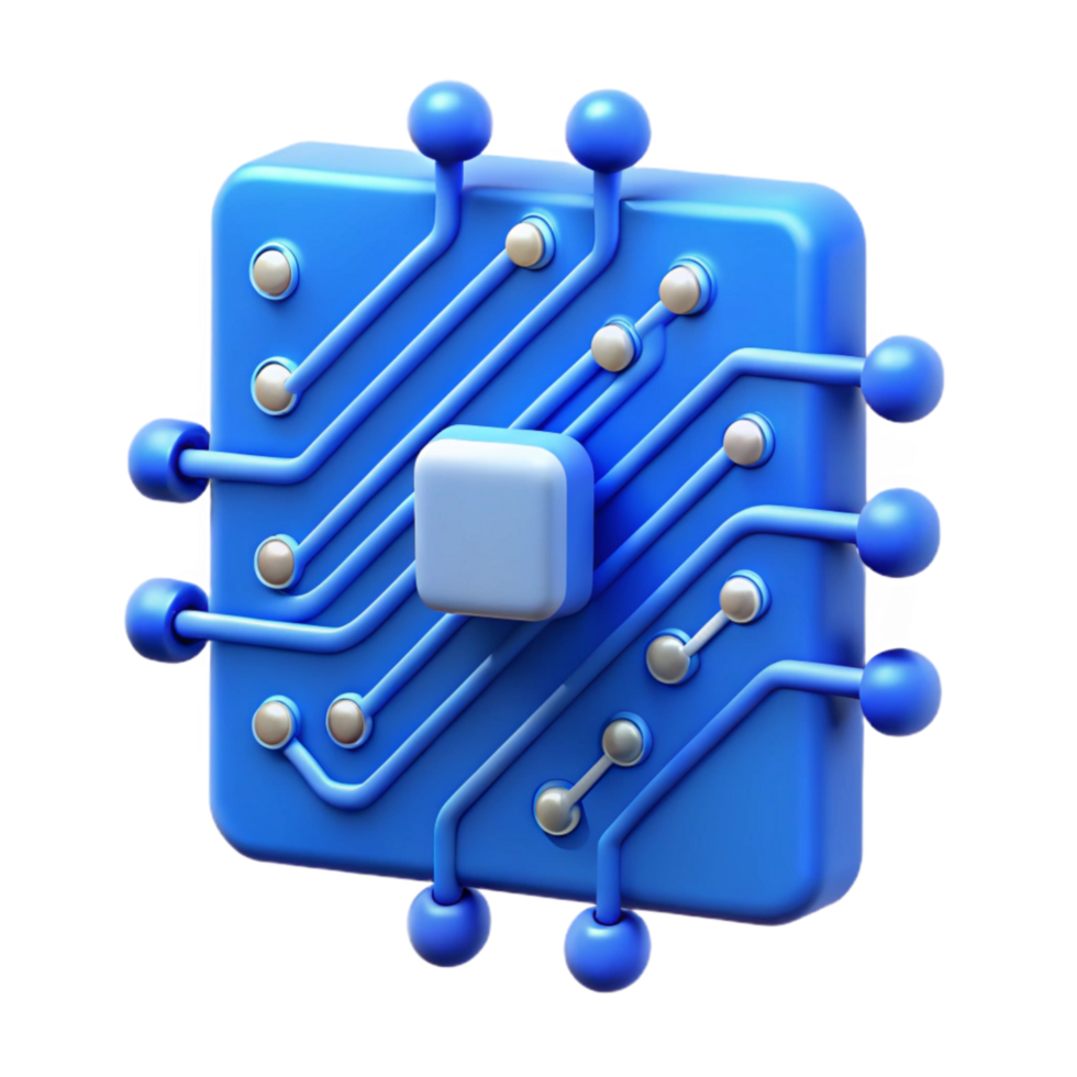 stunning rustic Blue Circuit Lines with Transparent Background Isolated high quality png