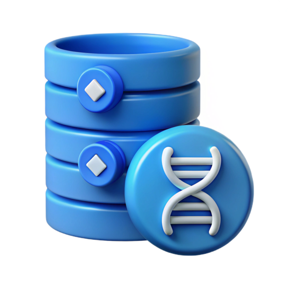 stunning rustic Blue Dna Data Storage Icon Isolated Element professional png