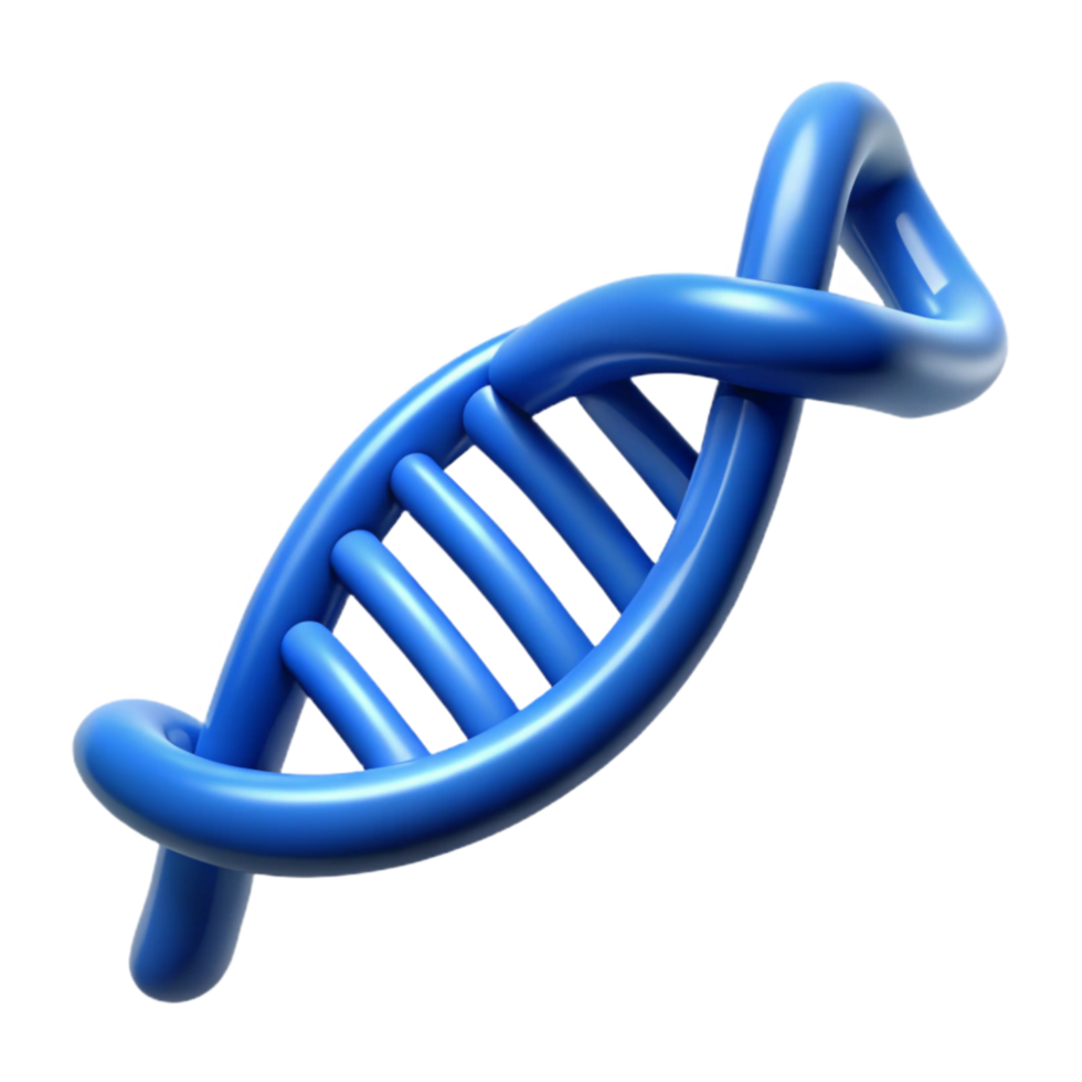 dramatic creative Blue Dna Strand Helix Cutout Isolated authentic png