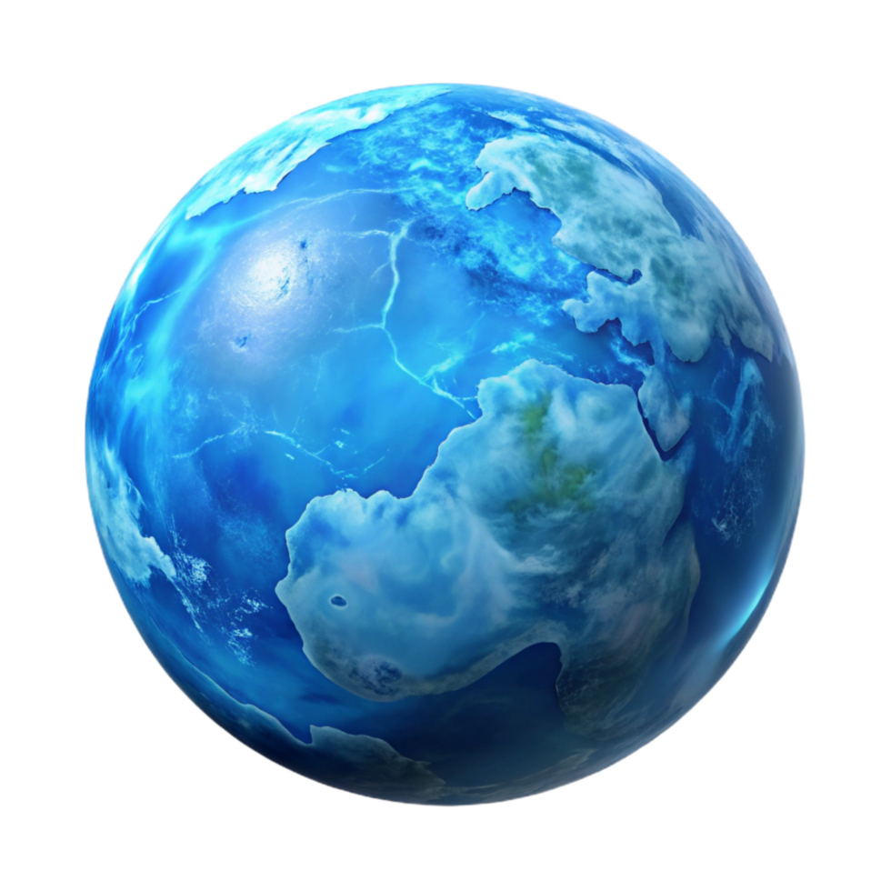 serene classic Blue Planet Earth Transparent Isolated professional png