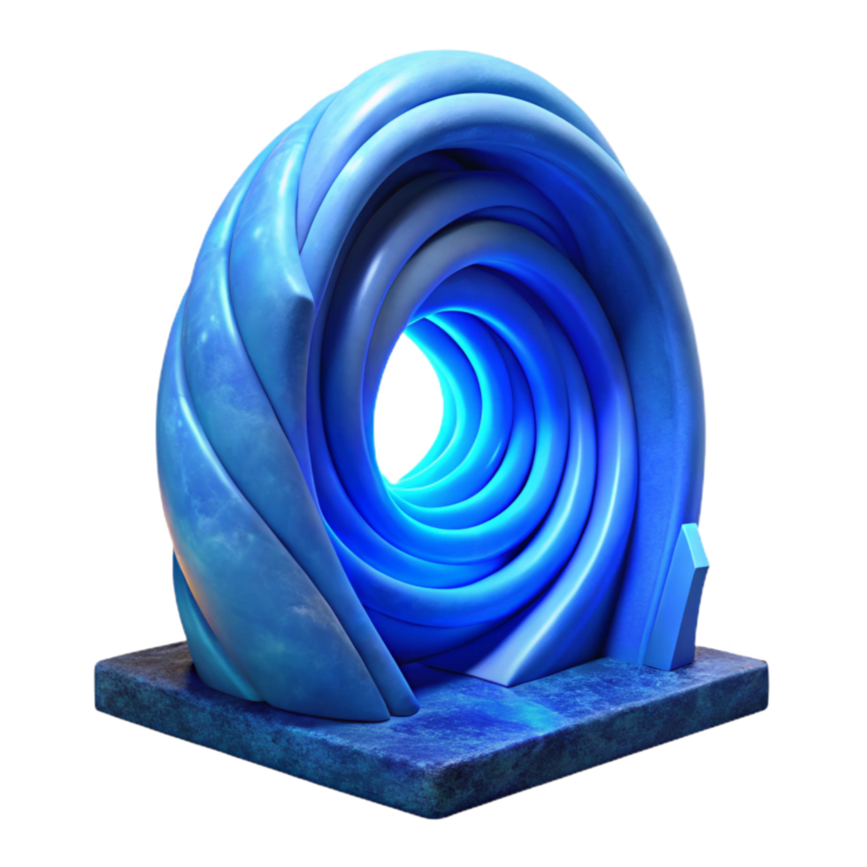 beautiful vintage Blue Portal Swirling Energy Cutout Isolated professional png