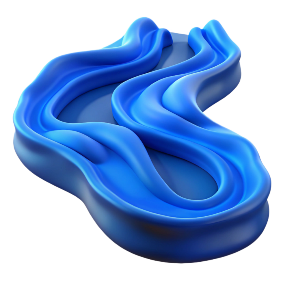 stunning traditional Blue River Flowing Downstream Isolated original png
