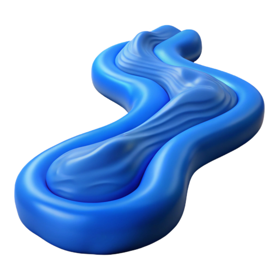 magnificent classic Blue River Flowing Downstream Isolated high resolution png