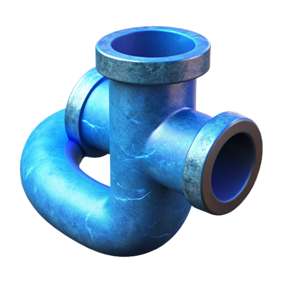 impressive abstract Blue Water Pipes Cross Section Cutout original png