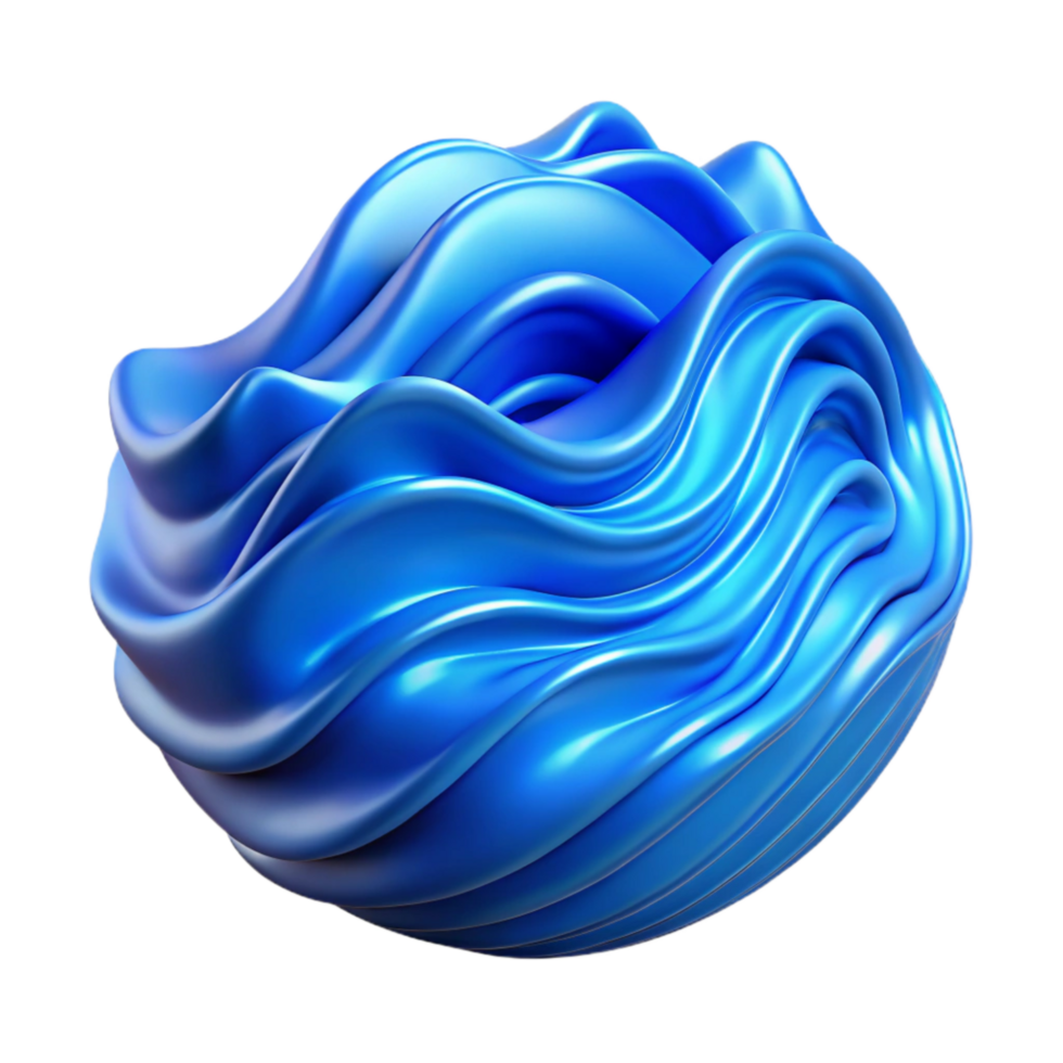 stunning artistic Blue Water Wave Pattern Isolated authentic png