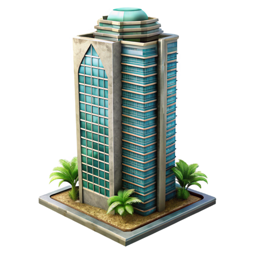 beautiful contemporary Botanical Skyscraper Side Angle View Cutout high resolution png