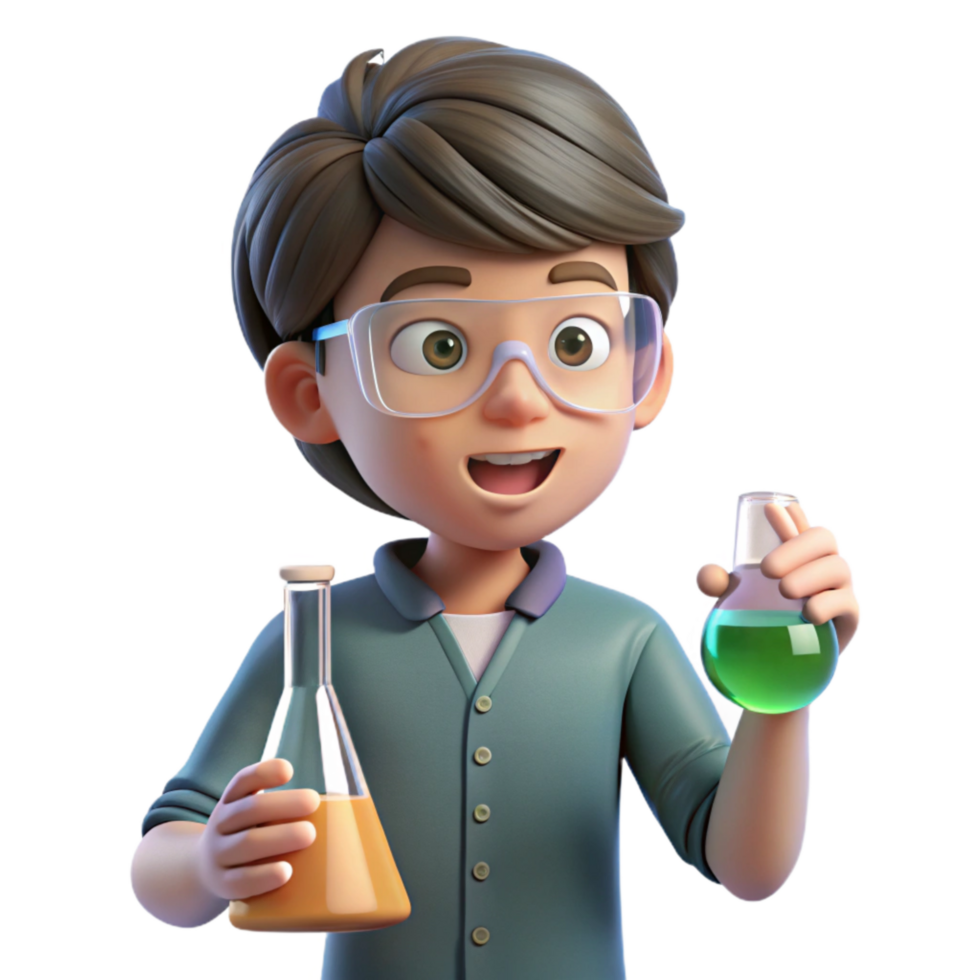 wonderful vintage Boy Doing Science Experiment Transparent professional png