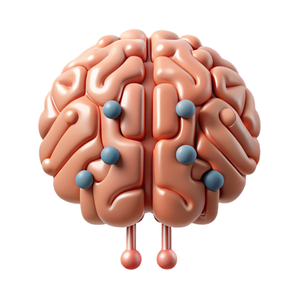 magnificent classic Brain Circuit Diagram Cutout on Transparent Background premium png