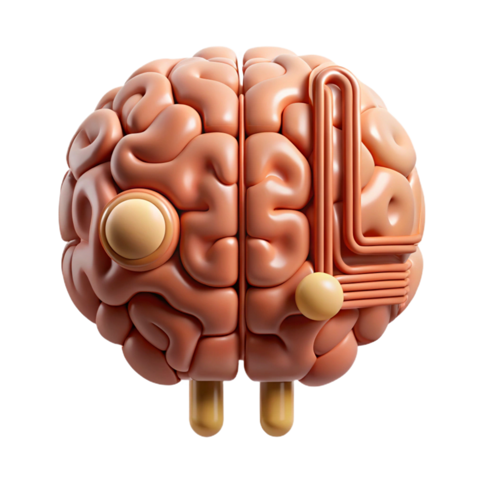 extraordinary modern Brain Circuit Diagram Cutout on Transparent Background professional png