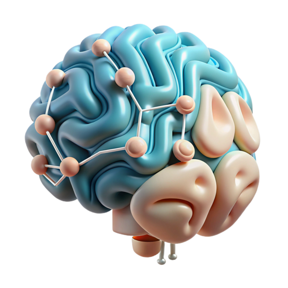 impressive classic Brain Circuitry Abstract Design Transparent Background original png