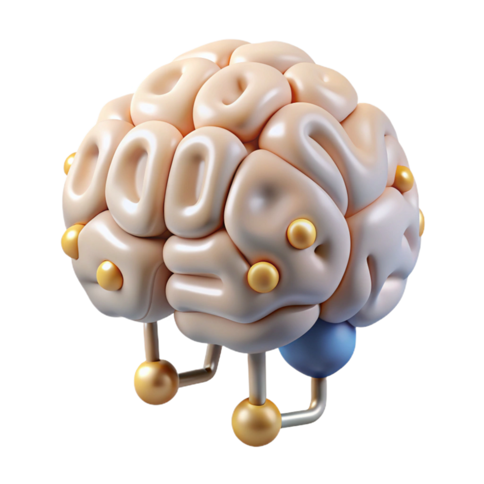 serene contemporary Brain Computer Interface Connection Lines Transparent professional png