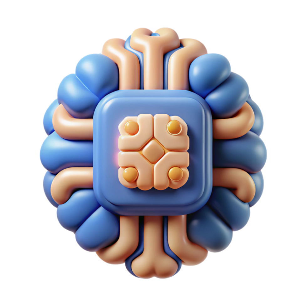 stunning rustic Brain Computer Interface Logo Concept Isolated Element exclusive png