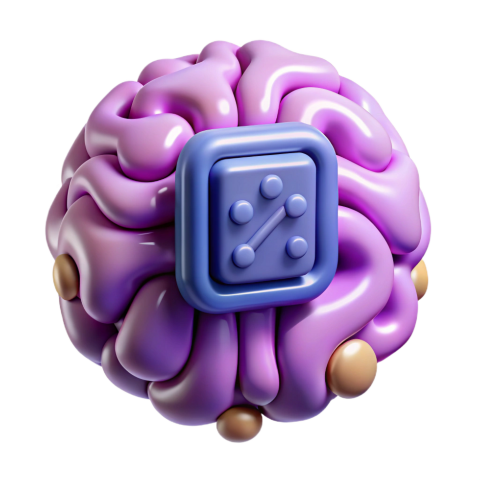 wonderful contemporary Brain Computer Interface Logo Concept Isolated Element premium png