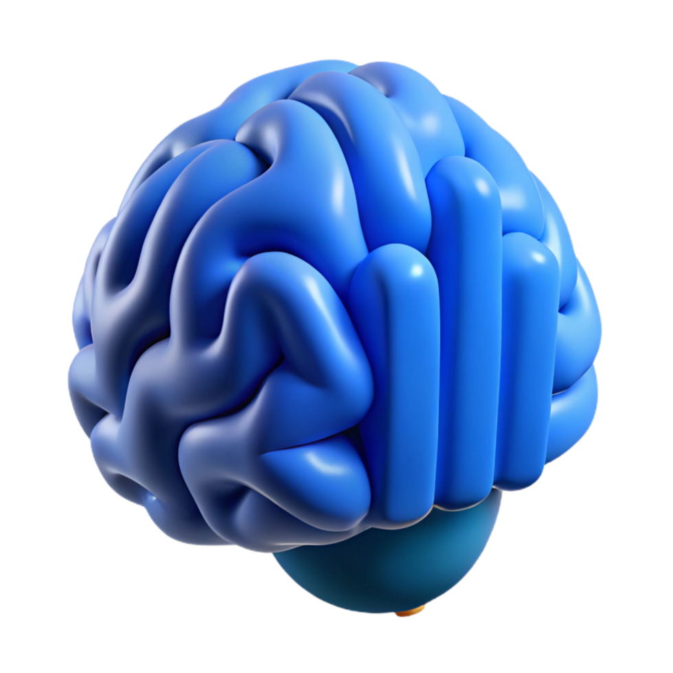 elegant traditional Brain Data Visualization Blue Graph Isolated high resolution png