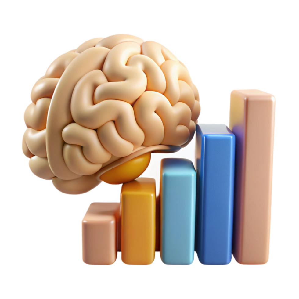 serene modern Brain Development Chart Cutout with Growth Stages premium png