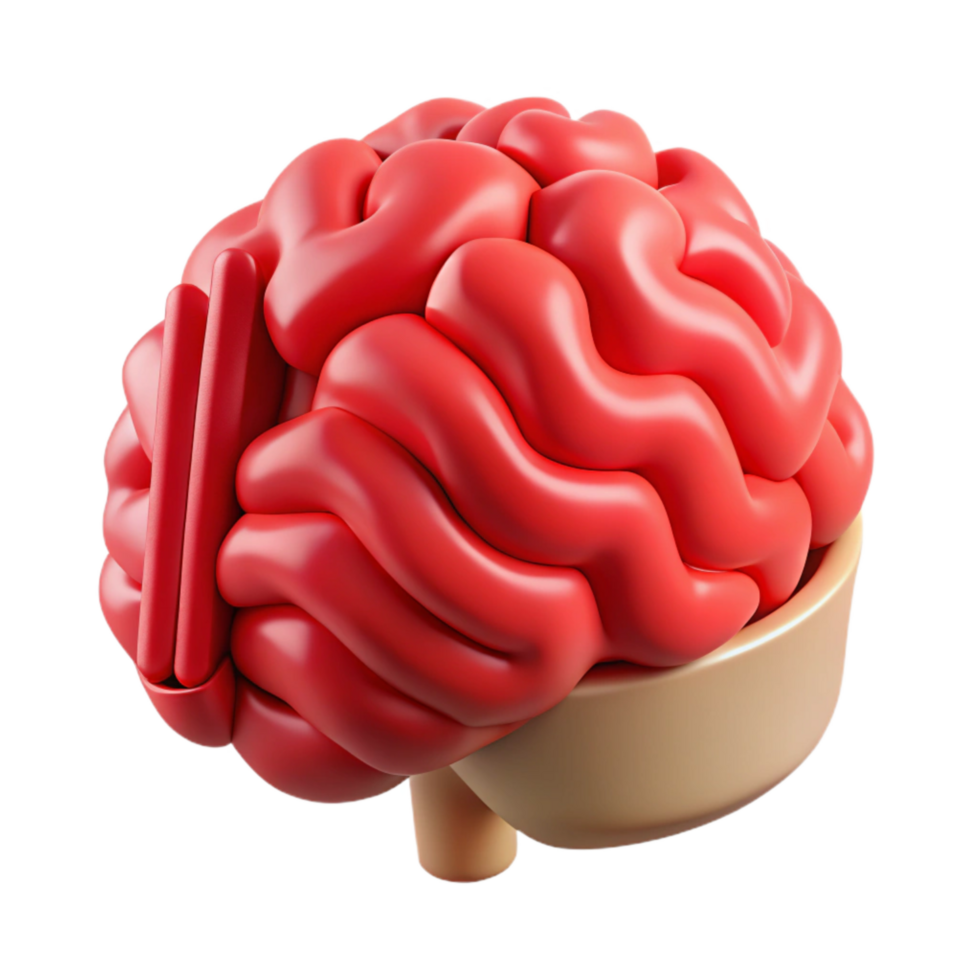 dramatic artistic Brain Data Visualization Red Graph Isolated professional png